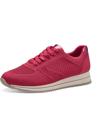 Jana Damen Sneaker flach Freizeit Vegan, Rosa (Fuxia), 39 EU