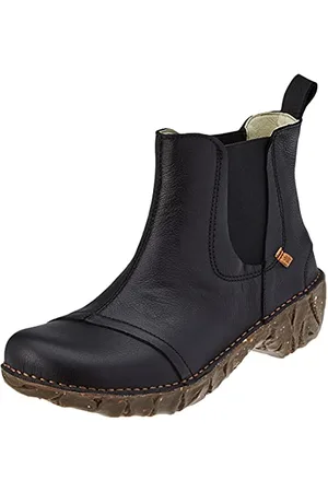El Naturalista Damen Chelsea Boots Yggdrasil, Frauen Stiefeletten,Wechselfußbett,uebergangsschuhe,uebergangsstiefel,flach,Black,38 EU / 5 UK