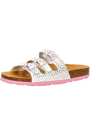LICO Mädchen Bioline Starline Hausschuh, weiss/silber, 29 EU