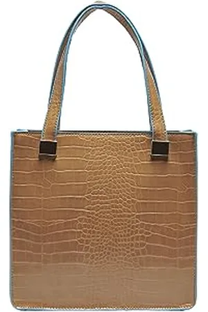 ONLY Damen Onlpetra Croco Pu Tote Bag Schultertasche, Cognac, Einheitsgröße EU