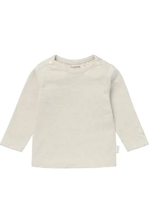 Noppies Baby Unisex Baby U Tee ls Hester Text T-Shirt, RAS1202 Oatmeal-P611, 50