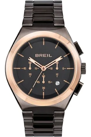 Breil Uhr Herren Bend Ziffernblatt BI-Farbe Bewegung Chrono Quartz e Bracelet Farbiger Stahl TW1907
