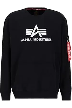 Alpha Industries Herren 3D Logo Sweater Sweatshirt, Black, S