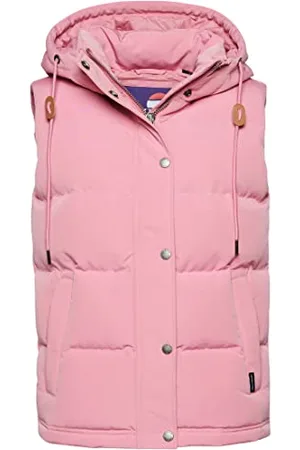 Superdry Damen Vintage Everest Kapuzenweste Montauk Hellrosa 34