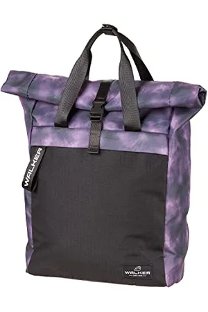 Karen Walker 42263-259 - Rucksack Roll-Top Batik mit Hauptfach, Laptop-Fach, Seitentasche, Rücken-Polsterung, Schnallen-Verschluss, wasserabweisend, Backpack für Schule, Uni, Büro und Freizeit