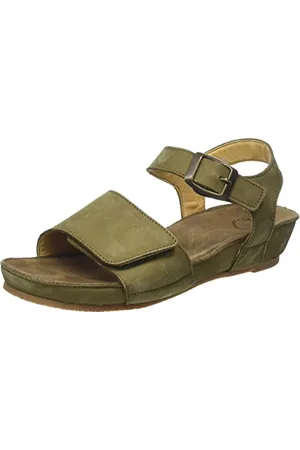 Cashott Damen CASAVA Buckle Nubuck Sandal, , 38 EU