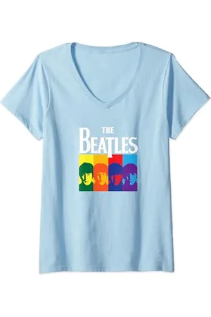 The Beatles Yellow Submarine Album Colorblock T-Shirt mit V-Ausschnitt