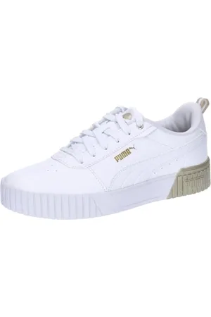 PUMA Damen Carina 2.0 Metallic Dream Sneaker, White Gold-Matte Gold, 39 EU