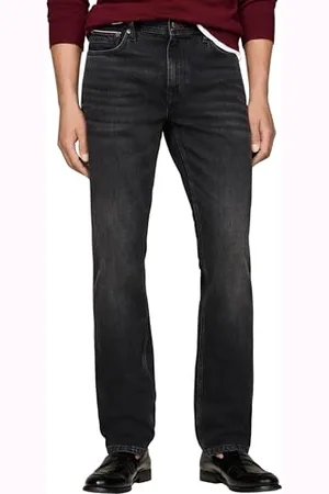 Tommy Hilfiger Straight Denton STR Twain BLK Sweatshirt mit Reißverschluss Herren, , 33W / 32L