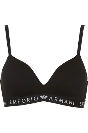 Emporio Armani Damen Iconic Logoband Padded Triangle Bra Gepolsterter BH, , M