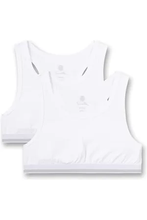Sanetta Mädchen-Bustier (Doppelpack) | Bequemes und angenehmes Bustier für Mädchen aus einem Baumwoll-Mix. Inhalt: 2er Set Unterwäsche für Mädchen 152