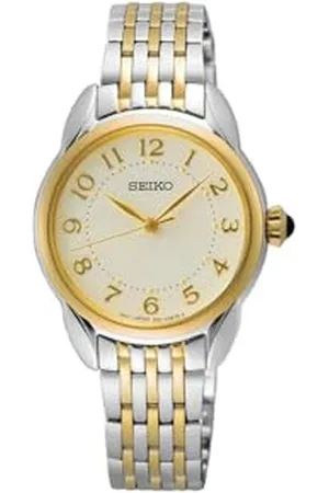 Seiko Damen Analog Quarz Uhr mit Edelstahl Armband SUR562P1