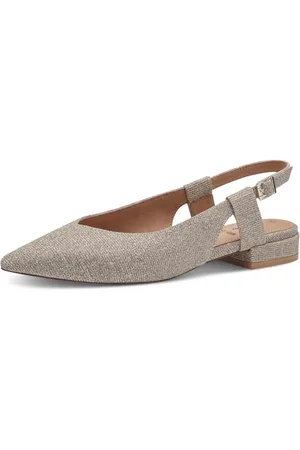QS by s.Oliver Damen Slingpumps Spitz Vegan, Gold , 39 EU