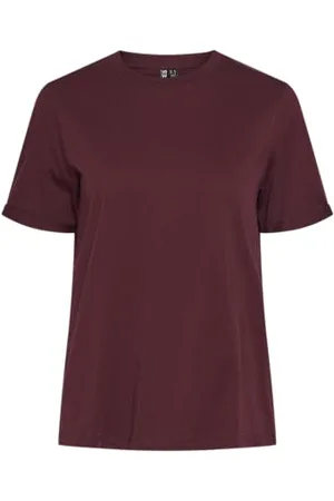 Pieces® Pcria Ss Fold Up Solid Tee Noos Bc
