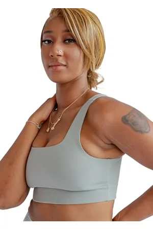 GIRLFRIEND COLLECTIVE Tommy Sports Bra, Women’s Sports Bra Cropped, Square Neck, Without Padding and Underwire, Perfect for Boxing, Running, Training, Sizes XXS-6XL