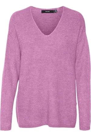 VERO MODA Damen Vmcrewlefile V-Neck Blouse Noos Strickpullover, , M EU