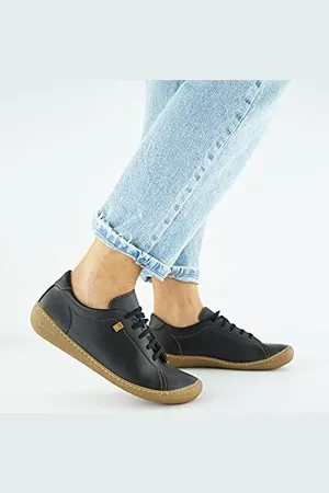 El Naturalista Damen Bequemschuhe PAWIKAN, Frauen Schnürhalbschuhe,lose Einlage,Komfortschuhe,schnürschuhe,Schwarz (Black Rugged),41 EU / 8 UK