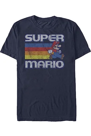 Nintendo Herren Super Mario Running Retro Stripe T-Shirt, , Klein