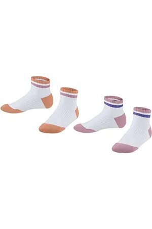 ESPRIT Unisex Kinder Sneakersocken Active Tennis 2-Pack K SN Baumwolle dünn atmungsaktiv kurz 2 Paar, , 27-30