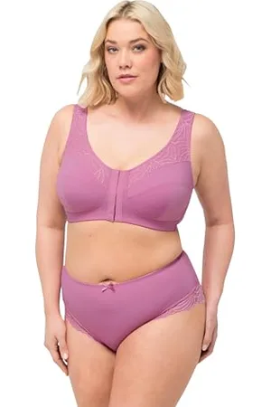 Ulla Popken Damen, große Größen, Entlastungs-BH Kelly, ohne Bügel, Vorderverschluss, C -D