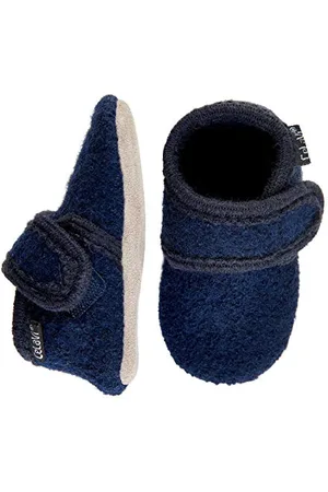 CeLaVi Jungen Unisex Kinder Baby Wool Shoe Hausschuh, Dark Navy, 17 EU
