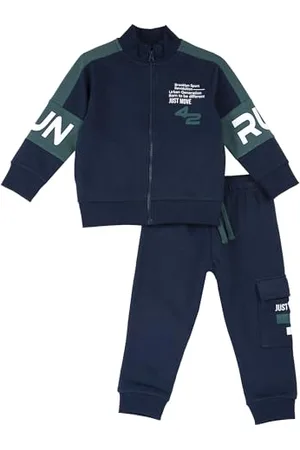 chicco Completo tuta due pezzi: felpa con zip e pantaloni, Jungen, Blau, 9M, Entworfen in Italien