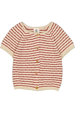 Müsli By Green Cotton Mädchen Knit Stripe S/S Cardigan Sweater, , 104 EU