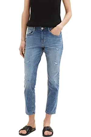 TOM TAILOR Damen 1035529 Tapered Relaxed Jeans, , 34W / 32L