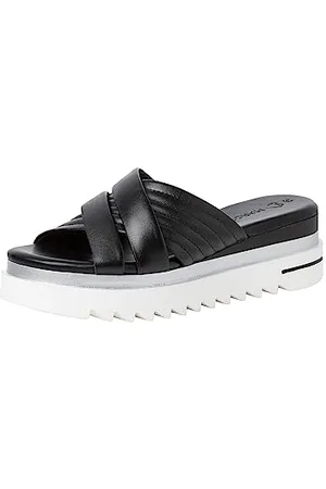 Marco Tozzi Damen Pantolette, Keilabsatz, weiches FEEL ME Fußbett, aus hochwertigem Leder, ideal für Business und Freizeit