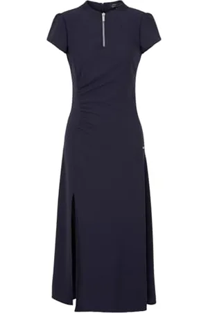 Armani Exchange Womens Midi Length with Zipper Mock Neck Special Occasion Dress, , XXL