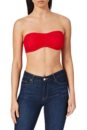 Urban classics Damen Ladies Laces Bandeau Top, (Red 00199), L EU