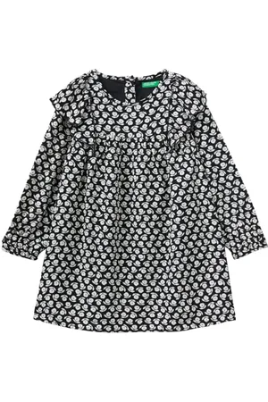Benetton Mädchen und Mädchen 4fkjgv011 Kleid, , 2 Jahre