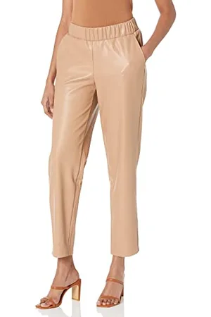 THE DROP Damen @lisadnyc Jogginghose aus Kunstleder zum Hineinschlüpfen, , 3XL Große Größen
