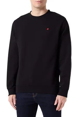 Replay Herren Sweatshirt ohne Kapuze, Schwarz (Black 098), M