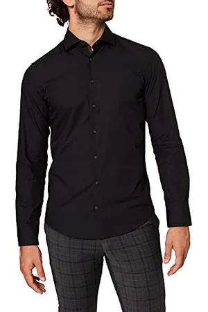 Seidensticker Herren Slim Fit Langarm Popeline Hemd, , 42