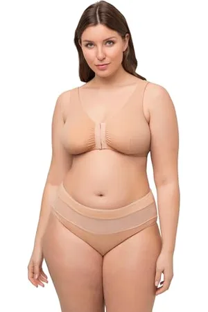 Ulla Popken Damen Bustier, Vorderverschluss, Cup C/D-E/F, Undurchsichtige, , 95