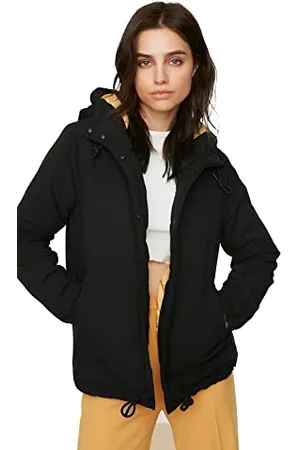 Trendyol Damen Black Hooded Inflatable Coat, , XS EU