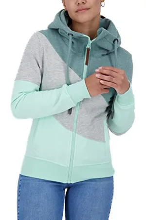 alife kickin ALIFE and Kickin SteffiAK A Sweatjacket – Damen Sweatjacke – Kapuzenjacke mit Reißverschluss – Kurze Zipper Jacke für Herbst & Winter XS