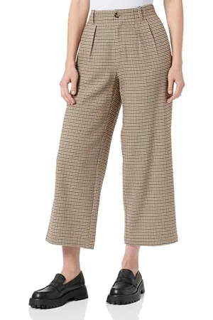 QS by s.Oliver Damen Culotte kariert Black, 36