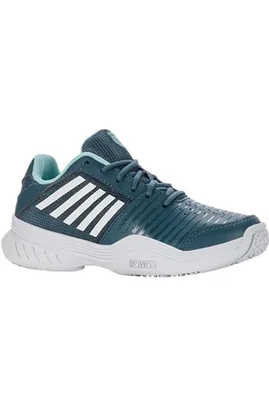 K-Swiss Performance Court Express Omni Tennis Shoe, Indian Teal/White/Aqua Splash, 33.5 EU
