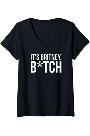Britney Spears Es ist Britney T-Shirt mit V-Ausschnitt