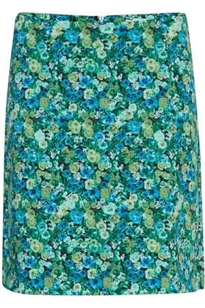 Ichi IHKATE Print SK10 Damen Bleistiftrock Rock 74% Polyester, 22% Viskose, 4% Elasthan Regular fit, Größe:M, Farbe: