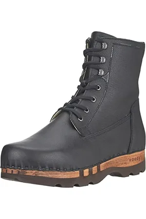 Woody Herren Paul Halblange Stiefel, Glattes Leder, Schwarz, 50 EU