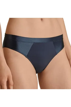 Calida Cate Slip Damen, mit Satin-Blende, besonders weich, femininer Look