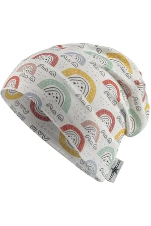 Sterntaler Beanie Regenbogen - Babymütze bedruckt mit Regenbogen - Mädchen Beanie Mütze aus weichem Jersey - Baby und Kinder Übergangsmütze, , Größe 53