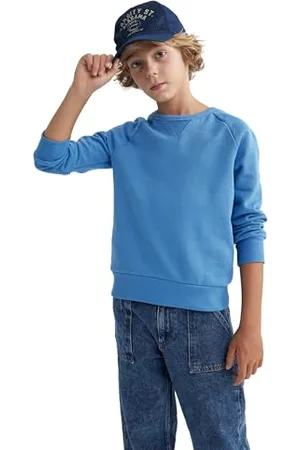 DeFacto Hoodie Jungen - Jungen Kapuzenpullover Regular Fit Crew Neck