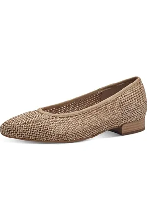 Jana Damen Ballerinas mit Blockabsatz Vegan, (Natural), 37 EU