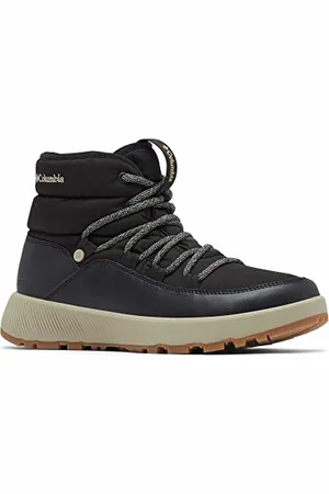 Columbia Slopeside Village Omni-Heat Mid WP wasserdichte Schneestiefel für Damen, Schwarz (Black x Silver Sage), 36 EU