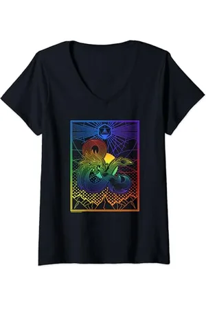 Dungeons & Dragons Geo Dice Rainbow Pride Poster T-Shirt mit V-Ausschnitt