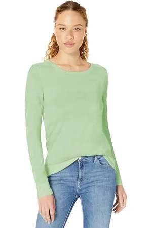 Amazon Damen Leichter, Langärmeliger Pullover Mit Rundhalsausschnitt (Erhältlich in Übergröße), , M